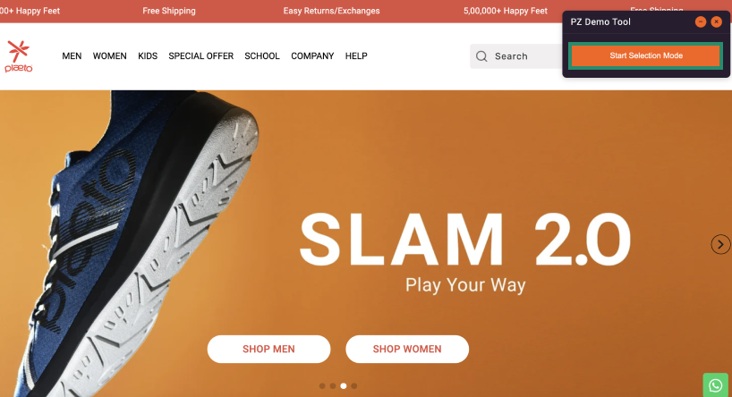 Element selection mode